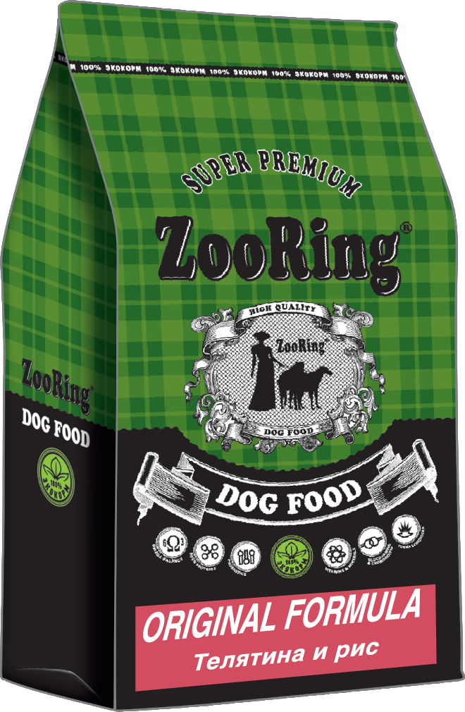 ZOORING Prof Original Formula - Сухой корм для молодых и взрослых собак склонных к аллергии Телятина с Рисом 20 кг — фото 1