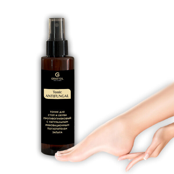 Тоник Grattol, противогрибковый, для стоп и обуви, поглотитель запахов, 165мл