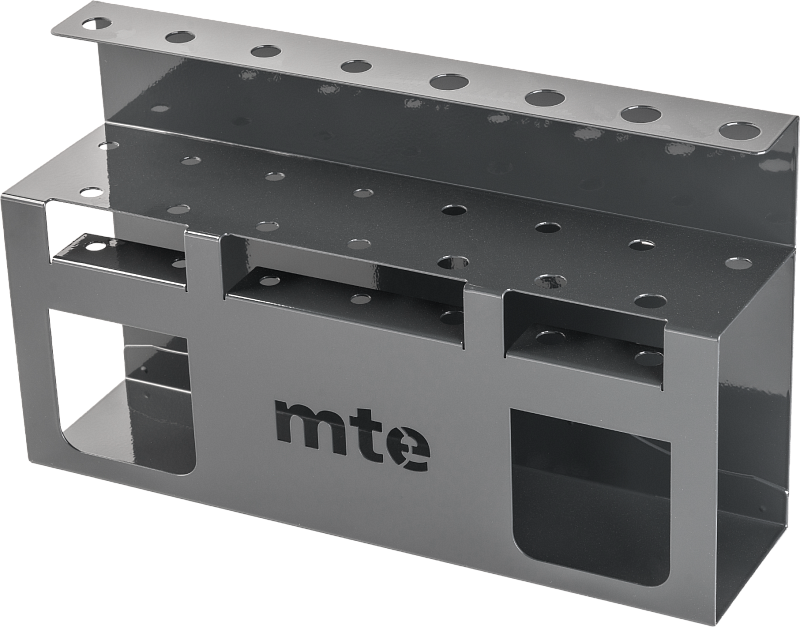 Кронштейн (держатель) отверток габариты 310X100X185 для перфорированных панелей с квадратной перфорацией mte