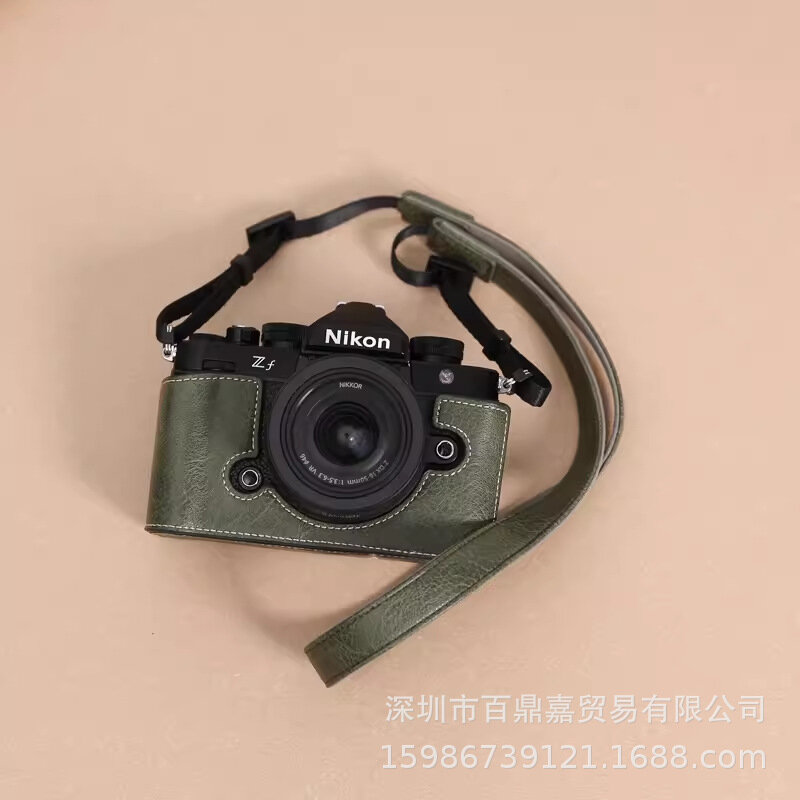 Сумка для фотоаппарата Nikon ZF Base, зеленая, с плечевым ремнем