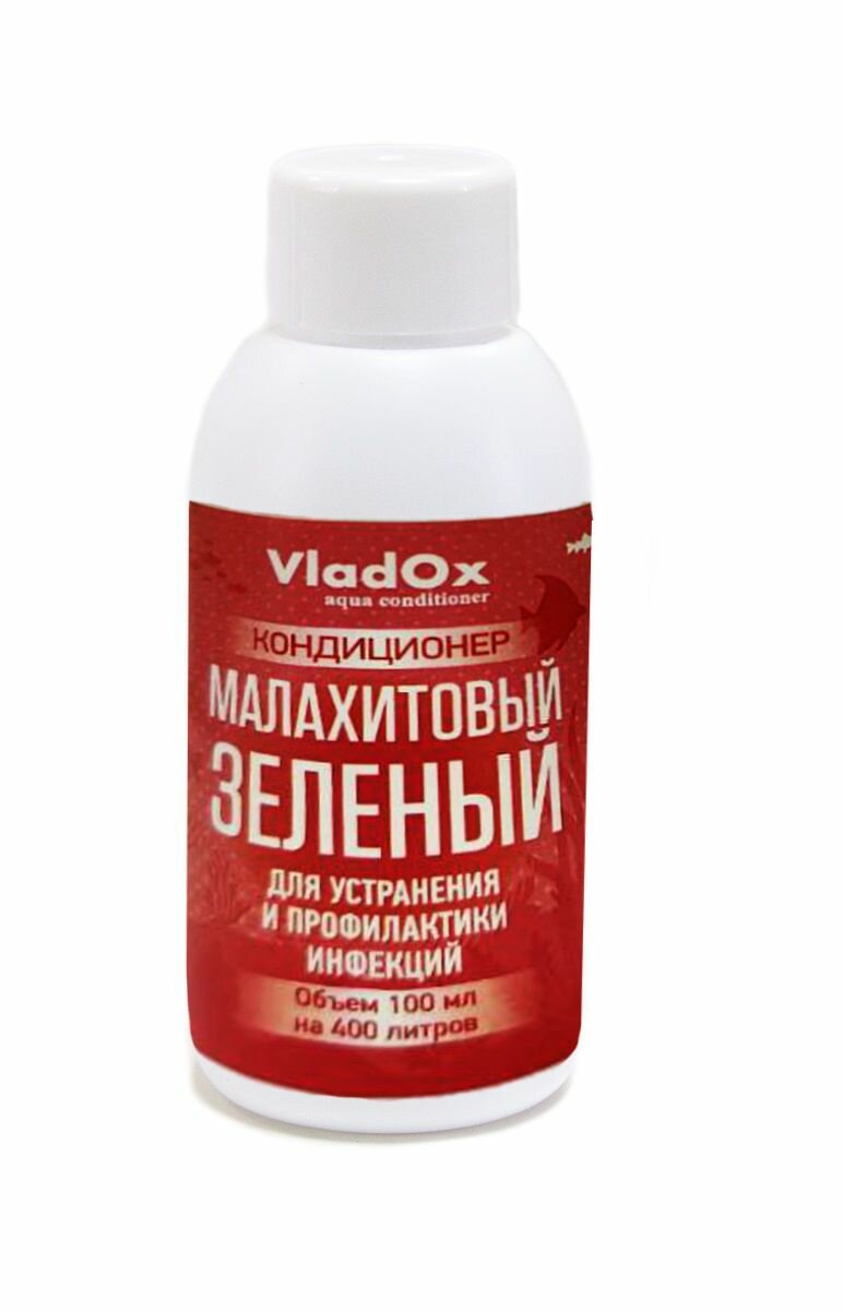 Кондиционер для аквариумной воды VladOx Малахитовый зелёный 100 мл на 400 л