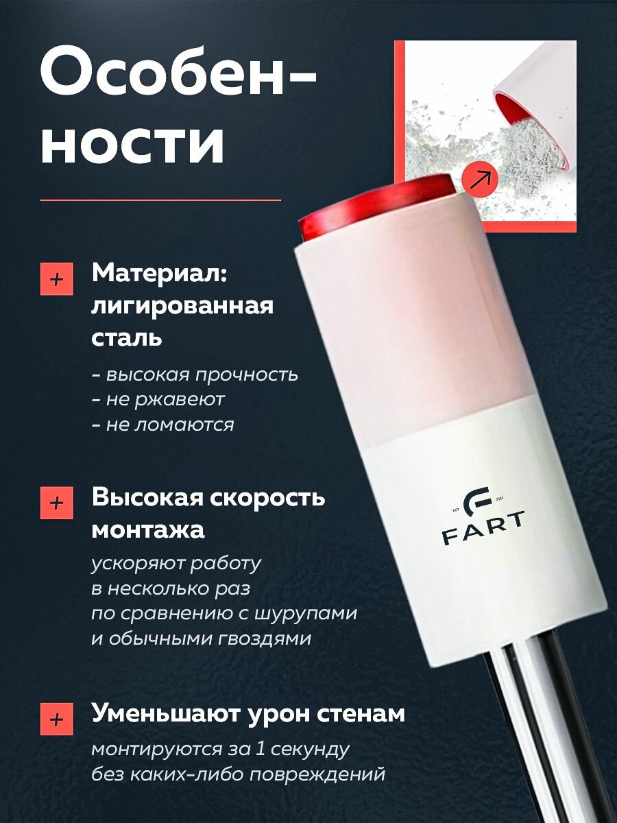 Дюбель-гвозди для монтажного пистолета (для пневмопистолета) 200шт (Дюбель-гвоздь с шайбой) — фото 1