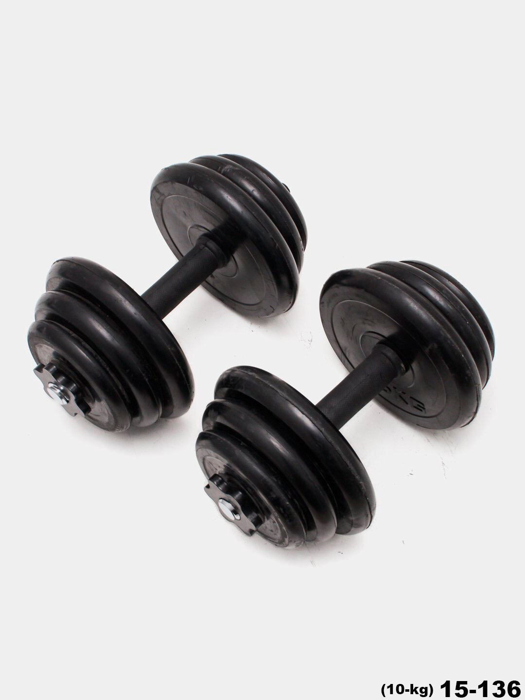 Набор гантелей General Fitness, разборные, обрезиненные, 10кг, 2шт