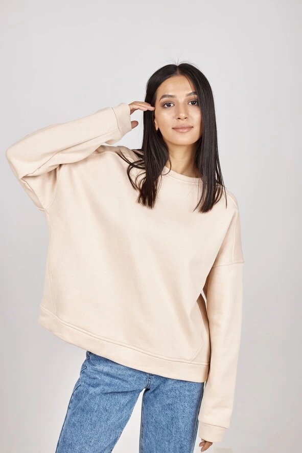 Толстовка Selfie, размер S, , бежевый — фото 1