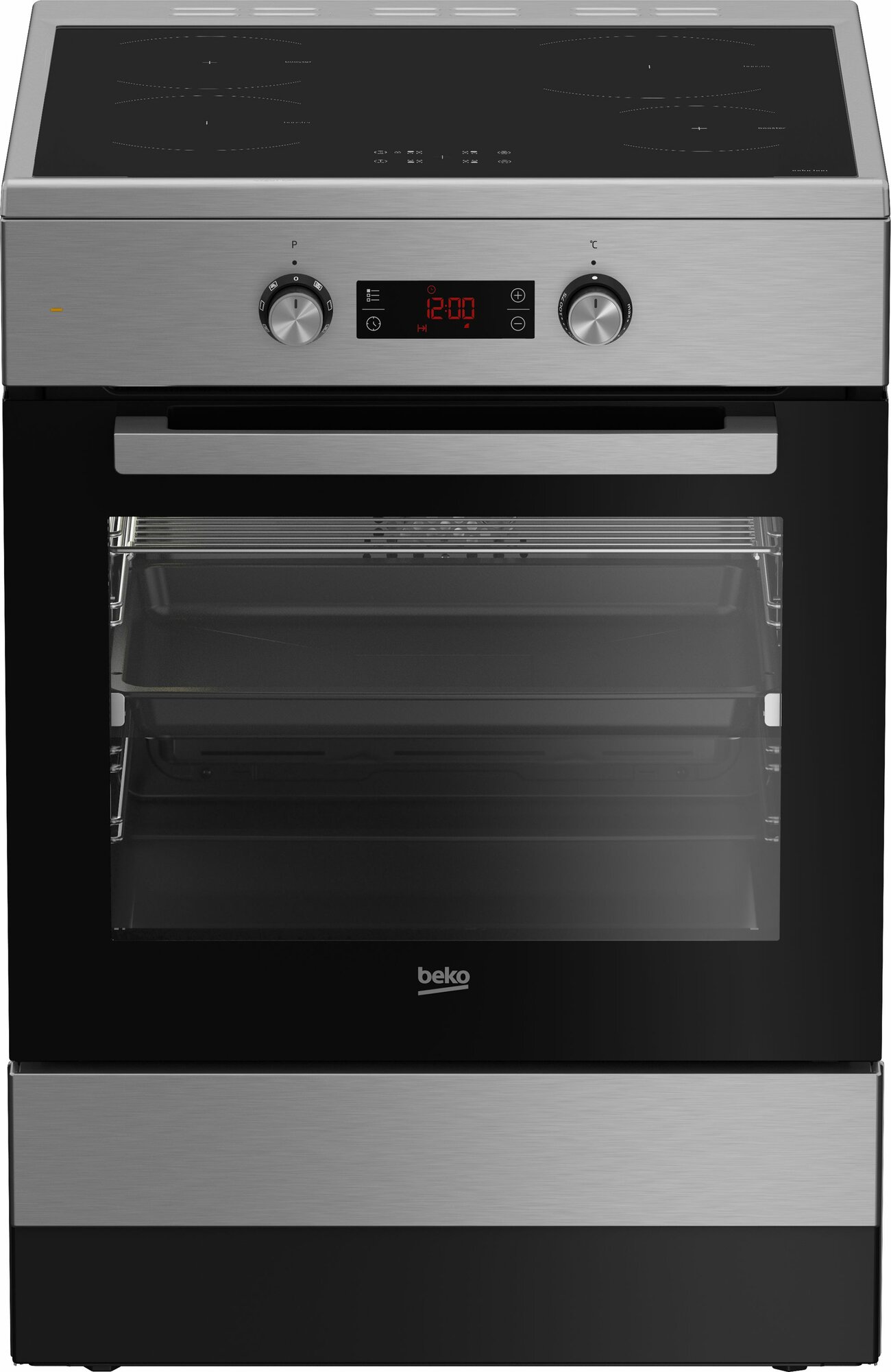 Электрическая плита Beko FSM69301XCT, нержавеющая сталь