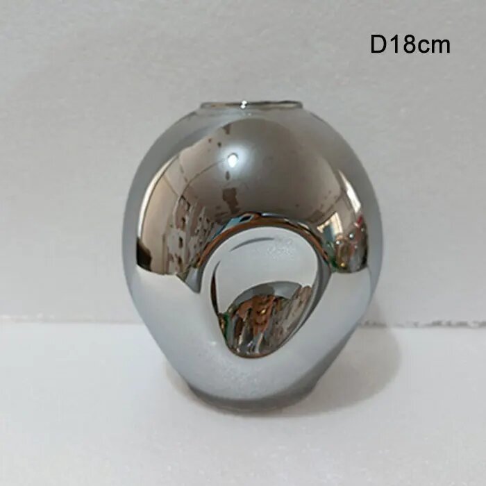Абажур для люстры Lindsey DNA Geometry smoke grey D18cm Серебряный