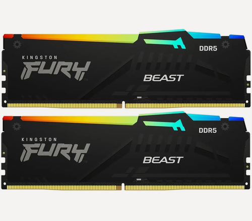 Изображение товара Оперативная память Kingston FURY Beast 64 Гб (32 ГБ x 2 шт.) DDR5 6000 МГц UDIMM CL30 черный