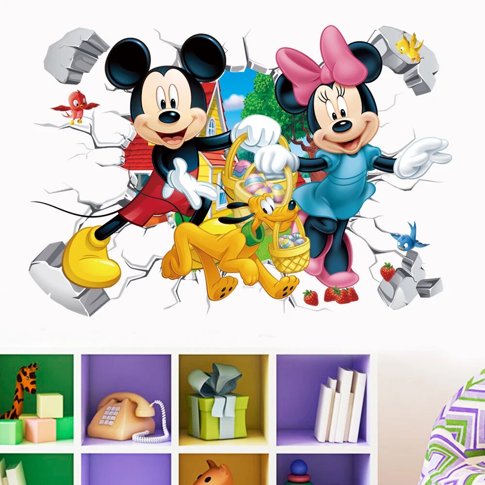 Настенные наклейки Микки и Минни Маус Disney A