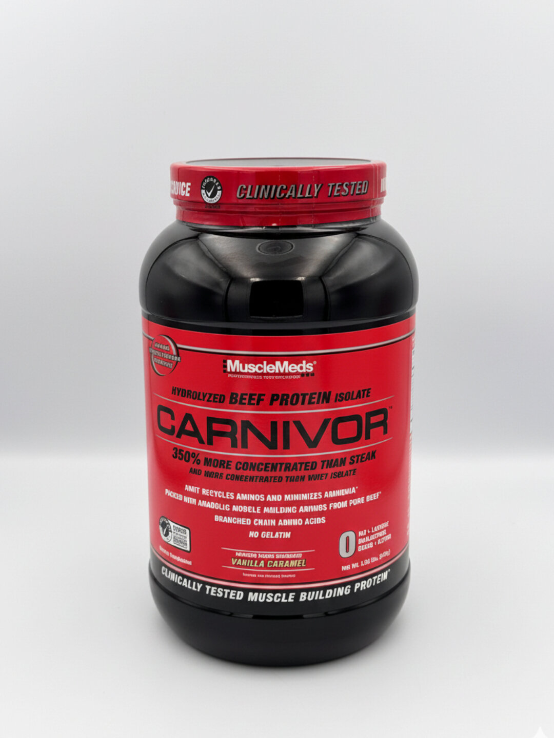 Протеин Muscle Meds Carnivor Beef, говяжий, Ванила карамель, 2 фунта