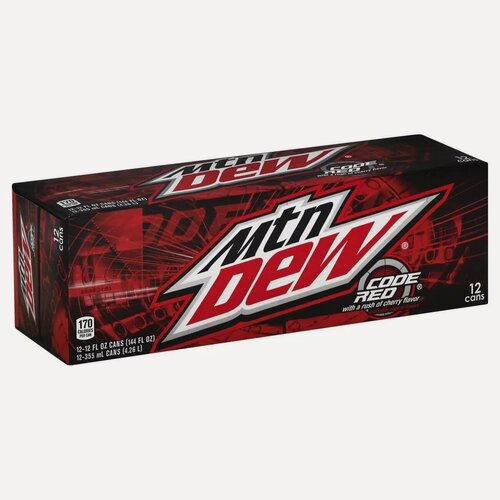 Изображение товара Газированный напиток Mountain Dew Code Red(вишня) 0.355л. х 12шт.