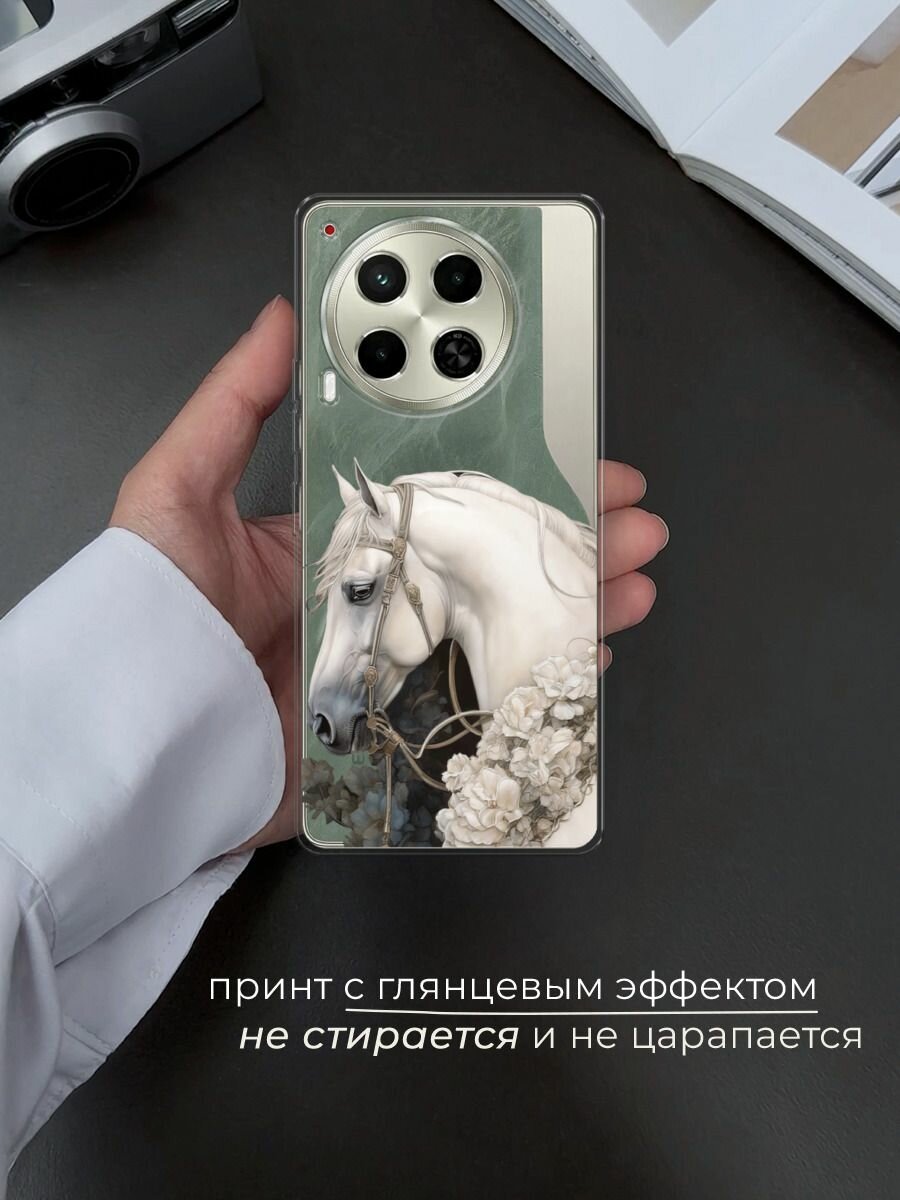 Чехол на Tecno Camon 30 5G / Текно Камон 30 5G с принтом "Благородный конь 3" — фото 1