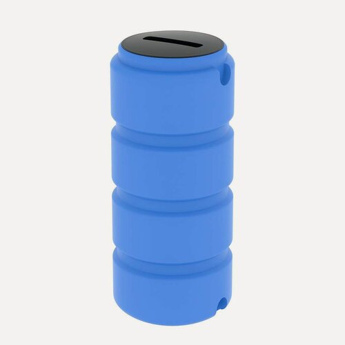 Изображение товара Ёмкость для хранения Ирпласт ЭВЛ, цилиндрическая, с отводом 1" крышка 450 мм, голубой, 350л