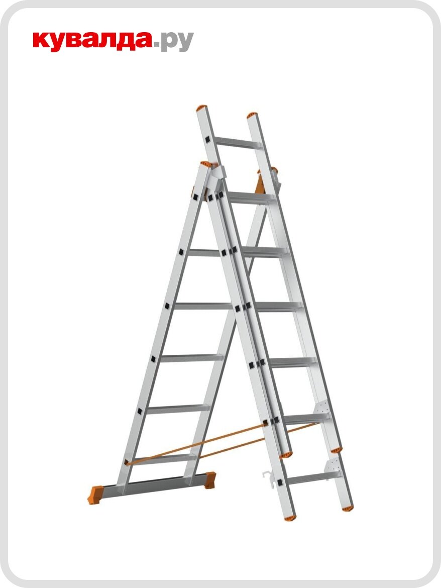 Лестница-стремянка трехсекционная Sarayli 3х 6