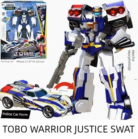 Игрушка-трансформер для мальчиков: детский автомобиль-робот Galaxy Detective Tobo Warrior Revival Power Sonic Thunder
