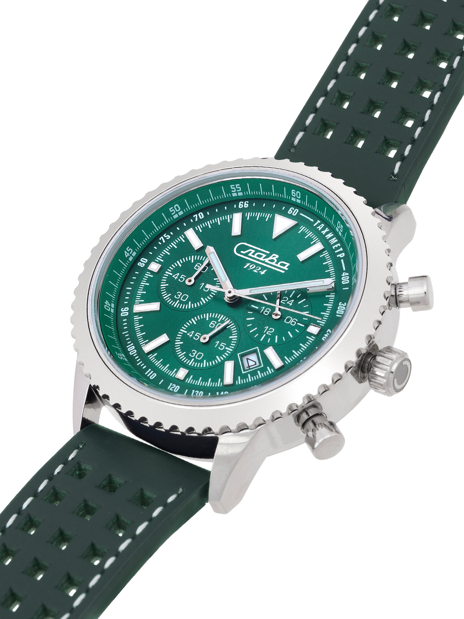 Наручные часы Слава Традиция, зеленый — фото 1