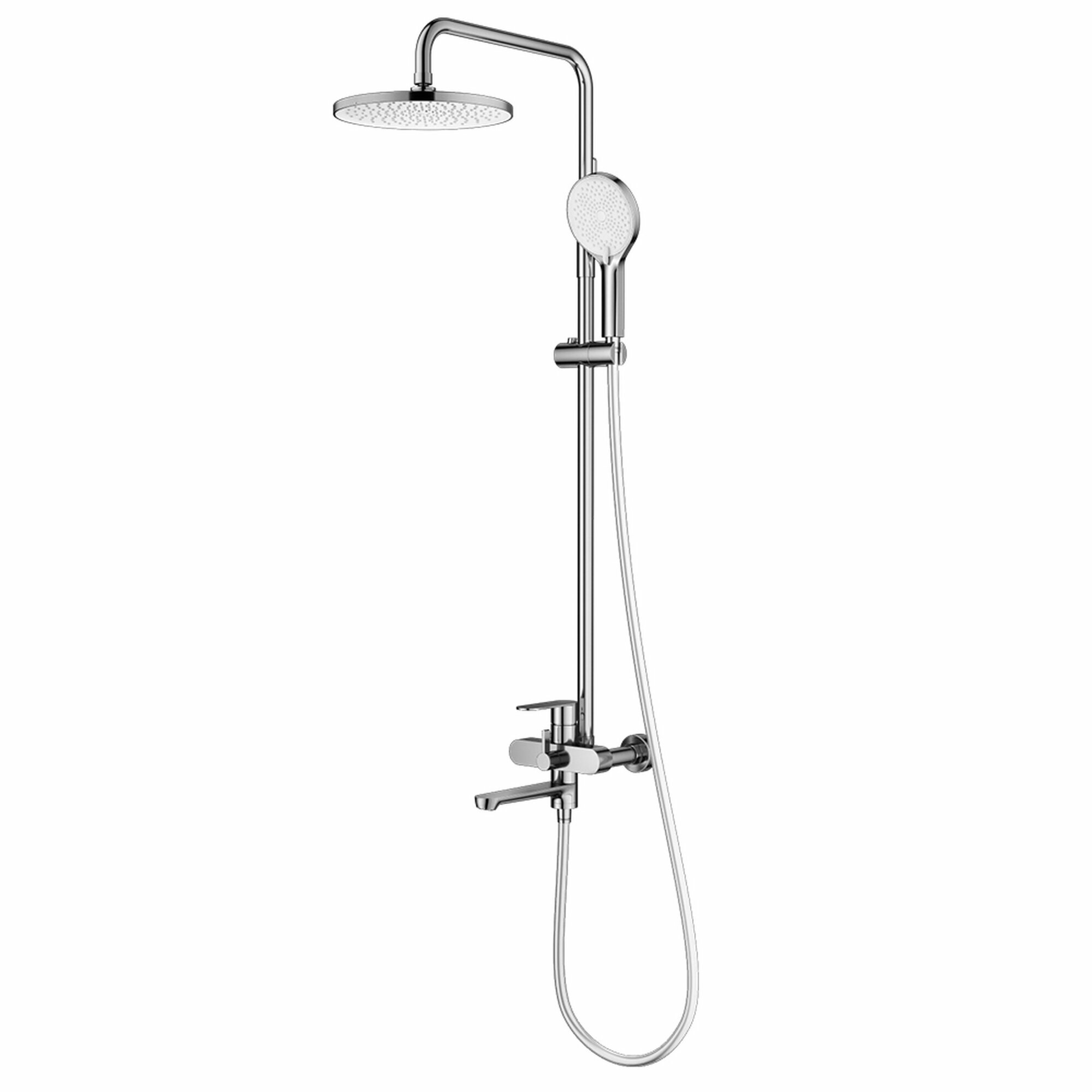 Душевая система Splenka S222.24.05, форма круглая, цвет сатин