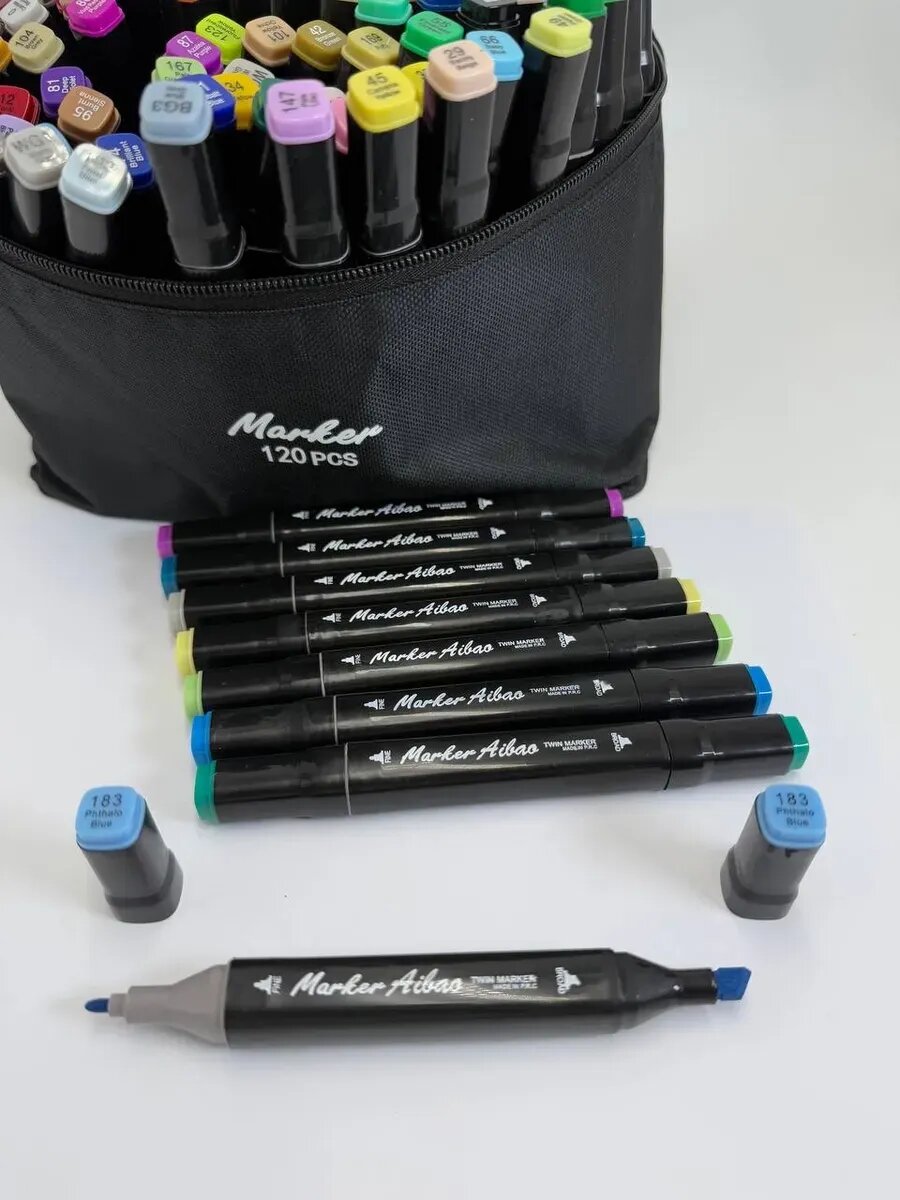 Набор фломастеров Touch, для скетчинга, двусторонние, основа для чернил спиртовая, 120 шт. — фото 1