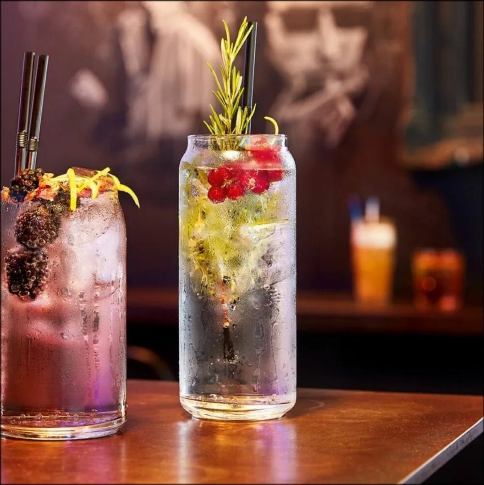 Бокал для пива/коктейлей "Банка"; стекло; 454мл. — фото 1