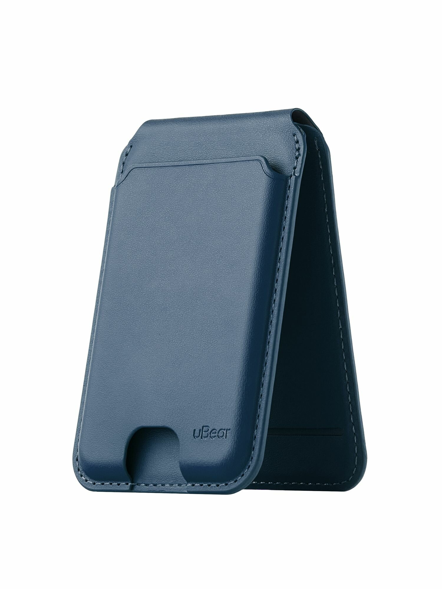 Картхолдер магнитный для пластиковых карт uBear Fold ультратонкий, цвет: синий — фото 1