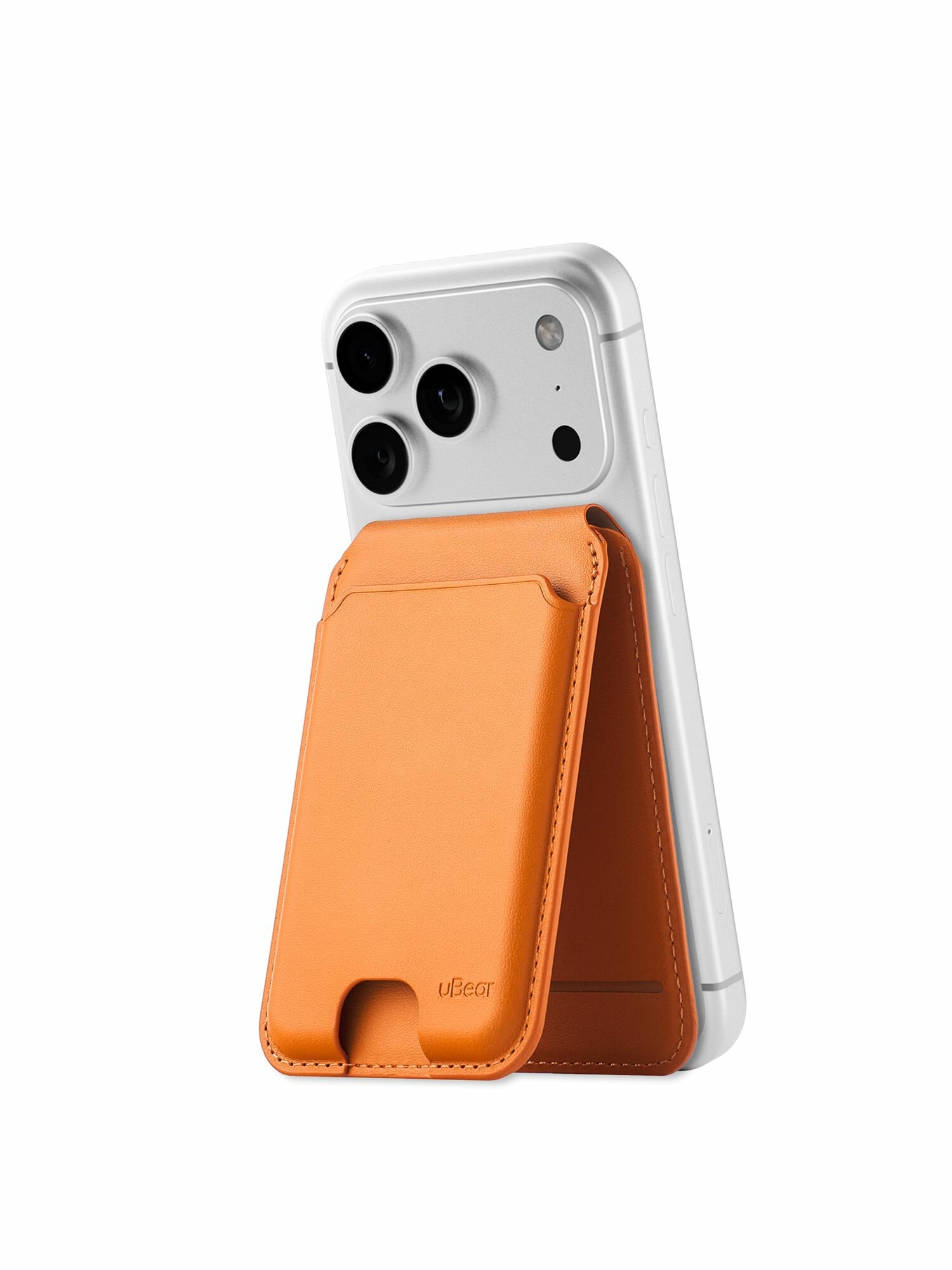 Картхолдер магнитный для пластиковых карт uBear Fold ультратонкий, цвет: оранжевый — фото 1