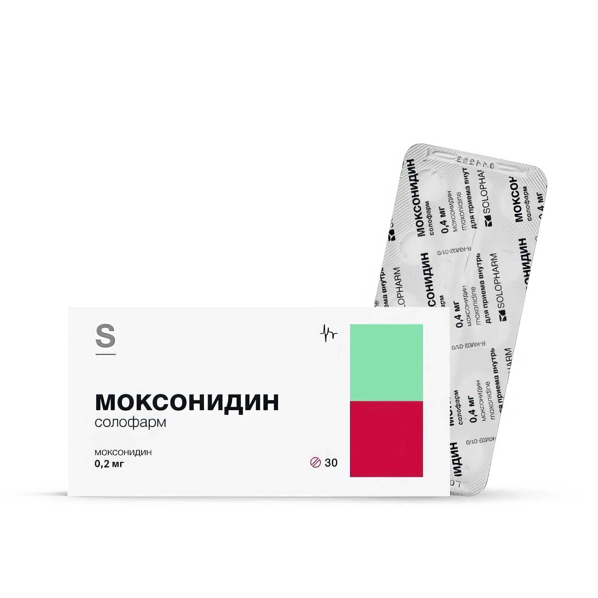 Моксонидин солофарм таб. п/о плен., 0.2 мг, 30 шт.