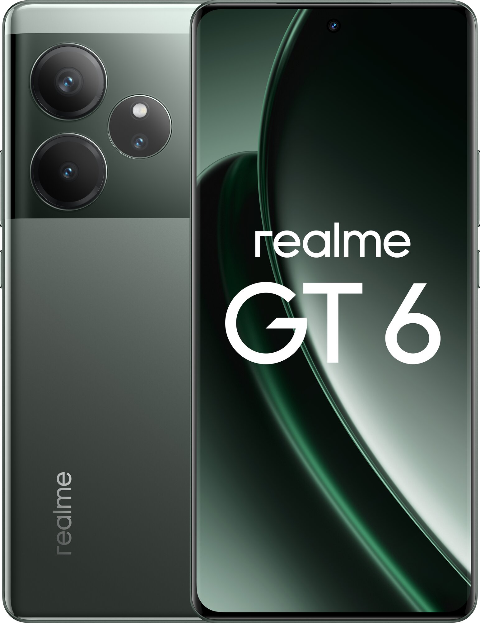 Realme GT6 12/256 ГБ RU (EAC), Dual nano SIM, Razor Green (зеленый туман)
