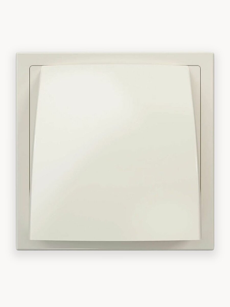 Выход стенной с фланцем ERA 1515К12,5ФВ Ivory, 125 мм, 150х150 мм, слоновая кость