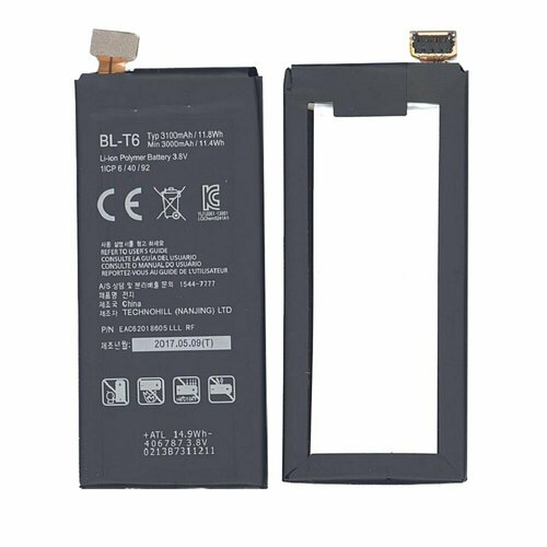 Аккумуляторная батарея BL-T6 для LG F220, Optimus GK 3000mAh/11.4Wh 3,8V original phone battery bl t7 for lg optimus g2 d802 bl t7 replacement rechargable batteries 3000mah with free tools