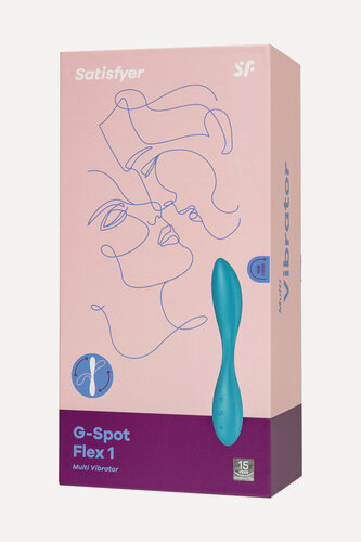 Изображение товара Вагинально-клиторальный вибратор с фиксацией формы Satisfyer G-Spot Flex 1, бирюзовый