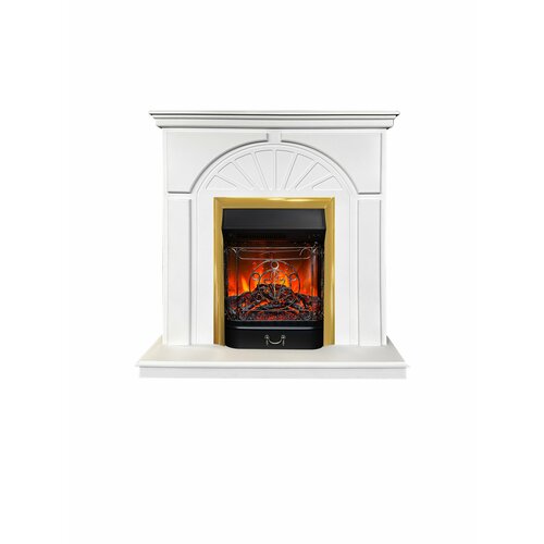 Элетрокамин RealFlame VESTA STD WT-F511 с очагом Majestic LUX золотой без пульта ДУ