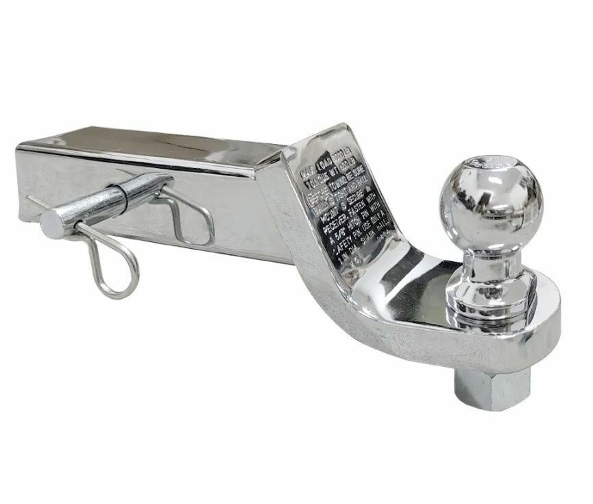 фото Переходник 2" для установки фаркопа 50х50 (хромированный) + шар 2" + палец