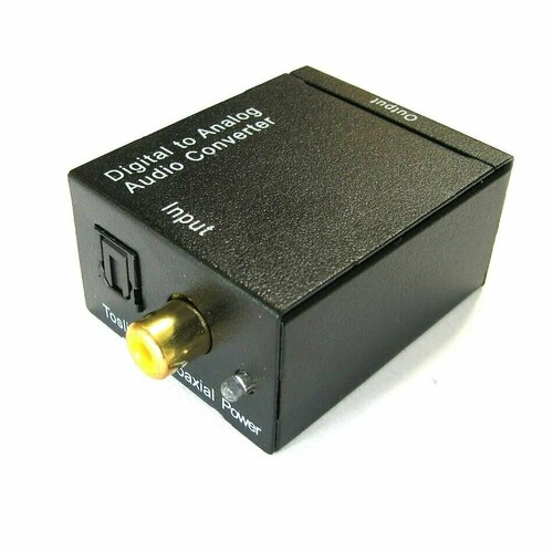 Конвертер SPDIF Coaxial в RCA конвертер digital to analog audio s pdif в rca цифровой звук в аналоговый черный
