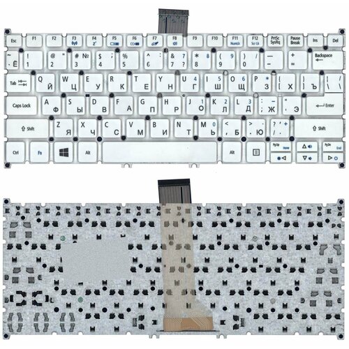 Клавиатура для ноутбука Acer Aspire V5-122P белая клавиатура для ноутбука acer aspire v5 122p белая