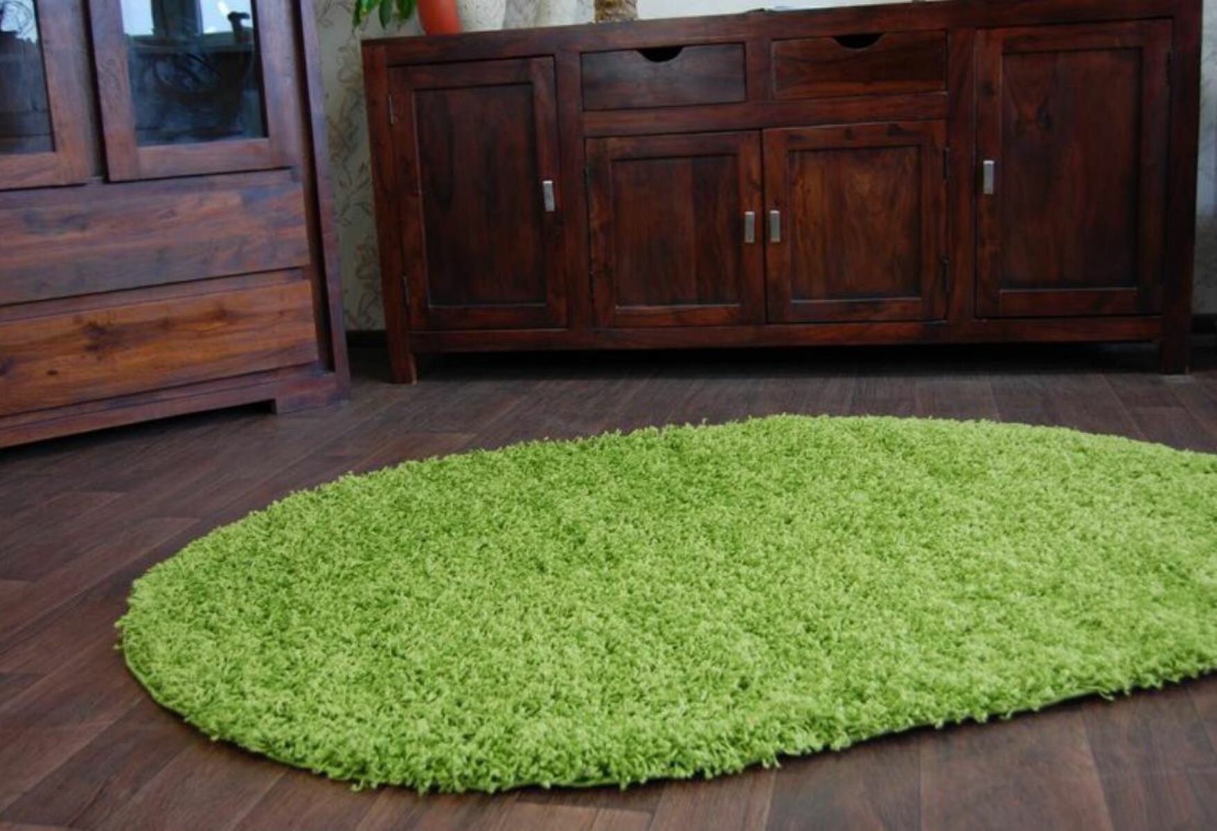 фото Ковер комнатный на пол Шегги 80х150 овальный 03