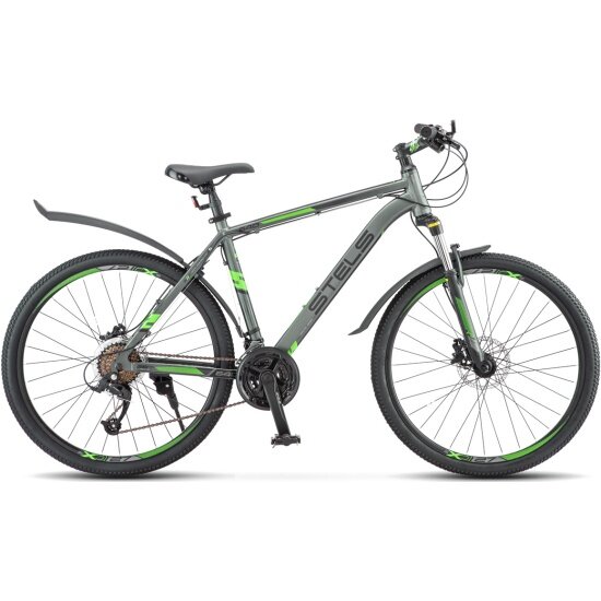 Горный велосипед Stels 26" Navigator 640 D (14.5" Антрацитовый/зелёный)