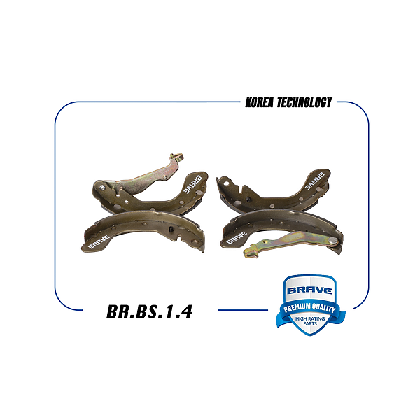 Brave BR. BS.1.4 колодка тормозная задняя 94564513 br. bs.1.4 cobalt, aveo t255, t250, spark m300, ravon r3 с рычагом