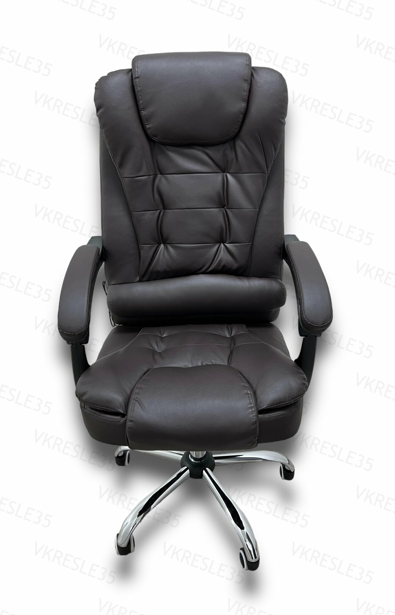 Компьютерное кресло - Кресло Руководителя, функция Вибромассажа , цвет Коричневый