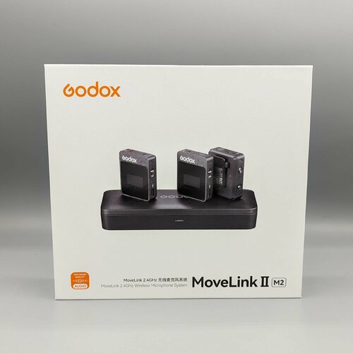 Петличная радиосистема Godox MoveLink II M2. Черный цвет.