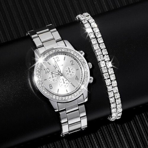 фото Наручные часы, белый, серебряный time lider