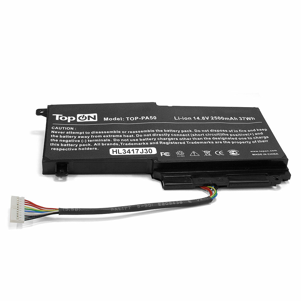 Аккумулятор для ноутбука Toshiba Satellite L45, L50, P50, P55, S50 Series. 14.4V 2500mAh 37Wh. PN: CS-TOL550NB, PA5107U-1BRS.