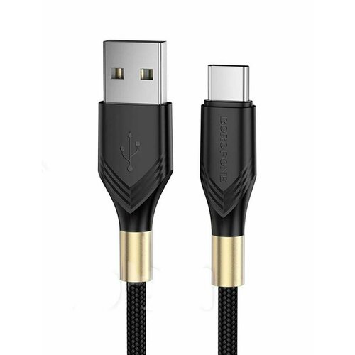 Кабель Borofone BX92 для смартфона, USB - Type-C, 1 м, 3A, цвет черный, 1 шт кабель borofone usb usb type c bx19 1 м 1 шт черный