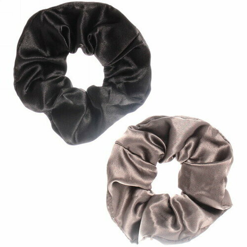 Резинки для волос 2шт на блистере «Bright collection», 2 цвета (черный, металлический), d- 12 см