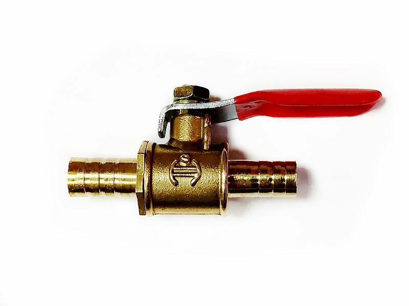 фото Кран шаровый со штуцером 12 мм, кран для шланга