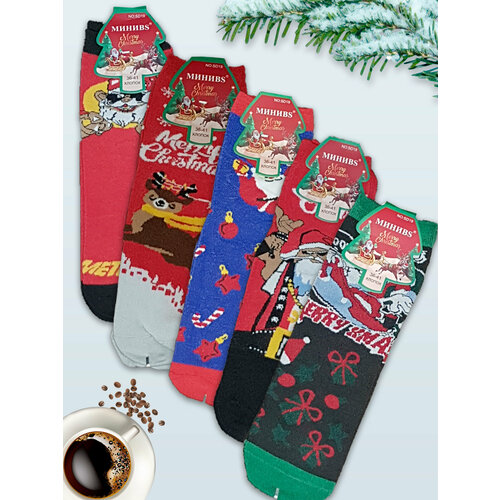 фото Носки миниbs, 5 пар, размер 36-41, мультиколор