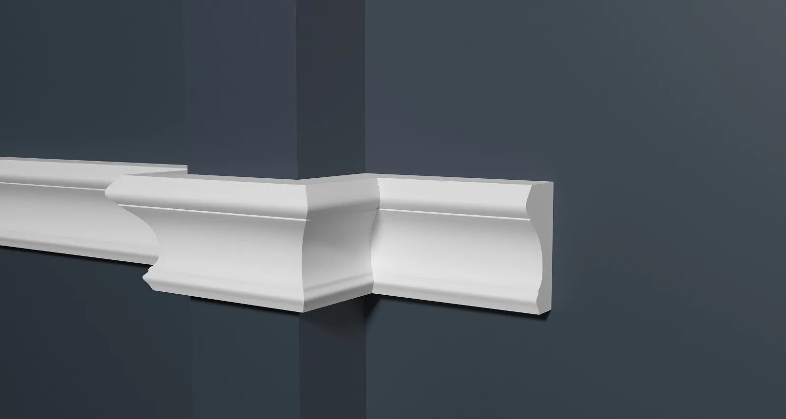 Молдинг Decor-Dizayn D151A из дюрополимерна гладкий под покраску 2 метра 1 шт.