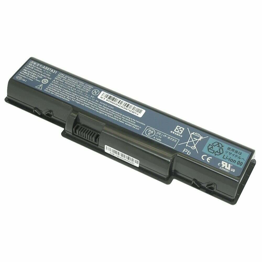 Аккумуляторная батарея для ноутбука Acer Aspire 4710 (AS07A31) 4400mah черная, код 003162