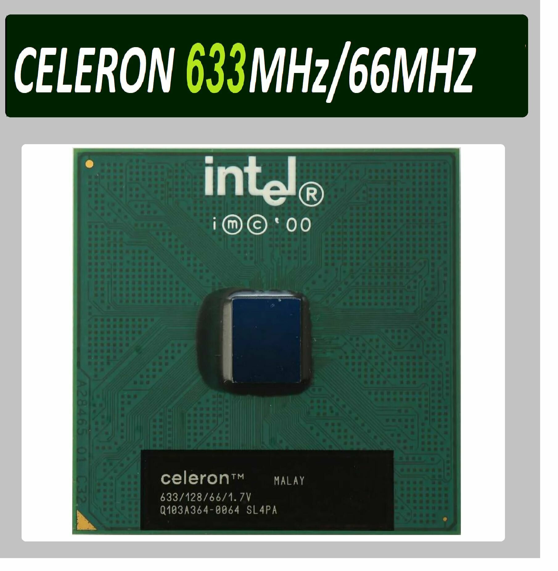 Intel Celeron 633 MHz / 66 MHz CopperMine PGA370 OEM, 633 МГц (66) ОЕМ, без кулера