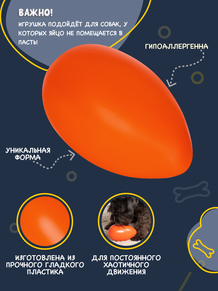 Игрушка для собак антицарапки Fancy Pets Неуловимое яйцо 15 см FPPL1