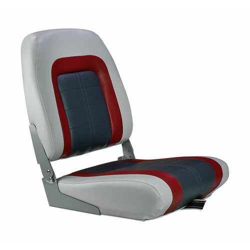 фото Кресло мягкое складное special, обивка винил, цвет серый/ красный/ угольный, marine rocket