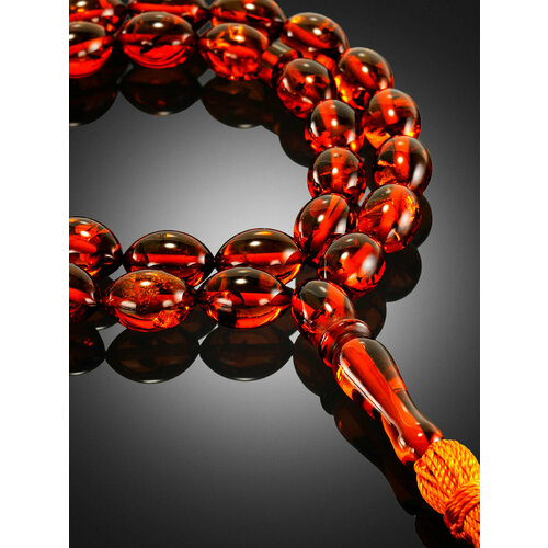 фото Браслет-нить, янтарь, 10 шт., размер 38 см, размер one size, диаметр 11 см, коричневый amberhandmade